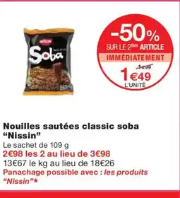 Monoprix NISSIN Nouilles sautées classic soba offre