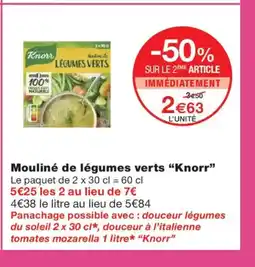 Monoprix KNORR Mouliné de légumes verts offre