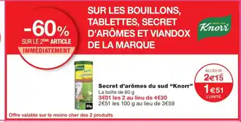 Monoprix KNORR Secret d'arômes du sud offre