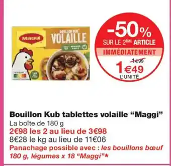 Monoprix MAGGI Bouillon Kub tablettes volaille offre