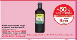 Monoprix CARAPELLI Huile d'olive extra vierge Classico Bio offre