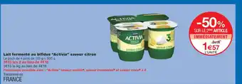 Monoprix ACTIVIA Lait fermenté au bifidus saveur citron offre