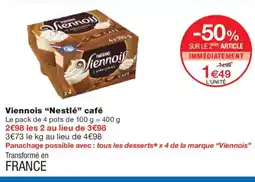 Monoprix NESTLÉ Viennois café offre