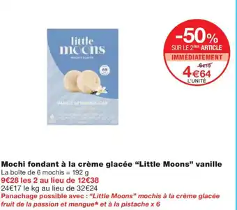 Monoprix LITTLE MOONS Mochi fondant à la crème glacée vanille offre