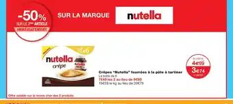 Monoprix NUTELLA Crêpes fourrées à la pâte à tartiner offre