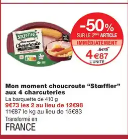 Monoprix STOEFFLER Mon moment choucroute aux 4 charcuteries offre