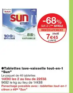 Monoprix SUN Tablettes lave-vaisselle tout-en-1 offre