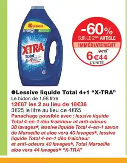 Monoprix XTRA Lessive liquide Total 4+1 offre