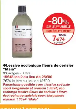 Monoprix MAIA Lessive écologique fleurs de cerisier offre