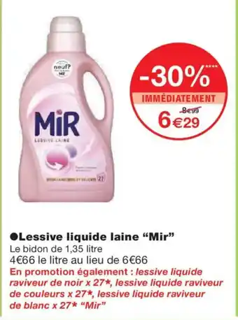 Monoprix MIR Lessive liquide laine offre