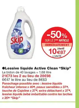 Monoprix SKIP Lessive liquide Active Clean offre