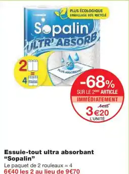 Monoprix SOPALIN Essuie-tout ultra absorbant offre