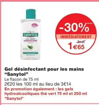 Monoprix SANYTOL Gel désinfectant pour les mains offre