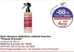 Monoprix FRANCK PROVOST Soin cheveux définition rebond boucles offre