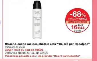 Monoprix COLORÉ PAR RODOLPHE Cache-cache racines châtain clair offre