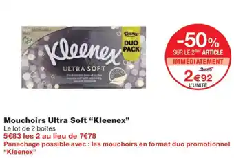 Monoprix KLEENEX Mouchoirs Ultra Soft offre