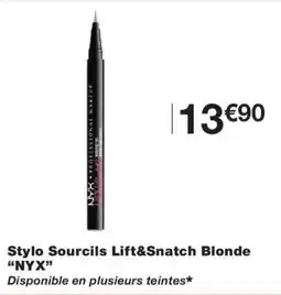 Monoprix NYX Stylo Sourcils Lift&Snatch Blonde offre