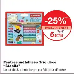 Monoprix STABILO Feutres métallisés Trio déco offre