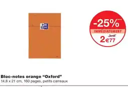 Monoprix OXFORD Bloc-notes orange offre