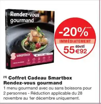 Monoprix Coffret Cadeau Smartbox Rendez-vous gourmand offre
