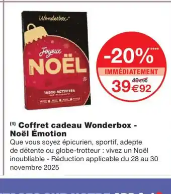 Monoprix Coffret cadeau Wonderbox - Noël Émotion offre