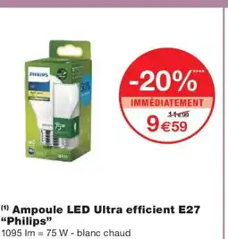 Monoprix PHILIPS Ampoule LED Ultra efficient E27 offre