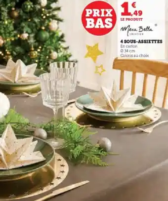 Super U 4 sous-assiettes offre