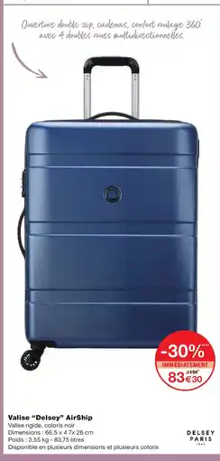 Monoprix DELSEY Valise AirShip offre