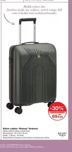 Monoprix DELSEY Valise cabine Ordener offre