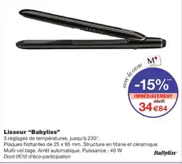 Monoprix BABYLISS Lisseur offre