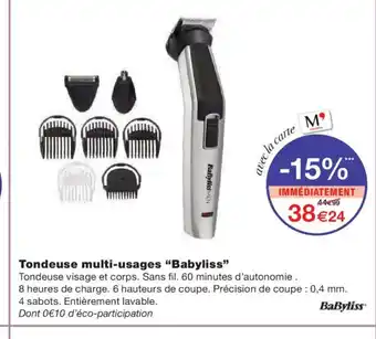 Monoprix BABYLISS Tondeuse multi-usages offre