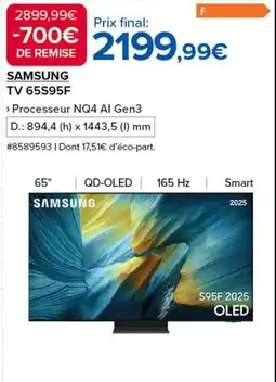 Costco SAMSUNG TV 65S95F offre