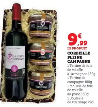 Super U Corbeille pleine campagne offre