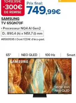 Costco SAMSUNG TV 65QN70F offre