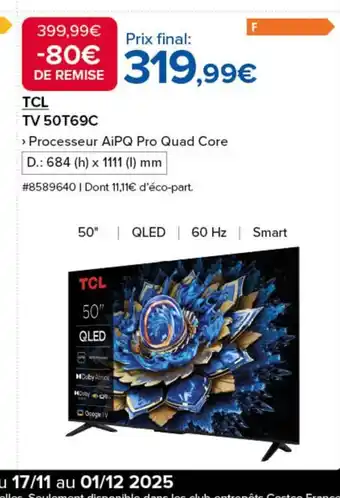 Costco TCL TV 50T69C offre