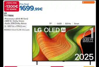 Costco LG TV 77B56 offre