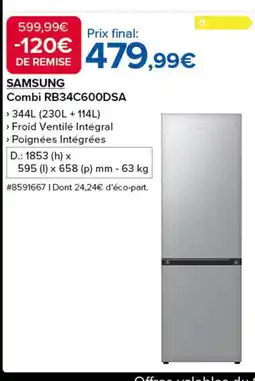 Costco SAMSUNG Combi RB34C600DSA offre