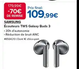 Costco SAMSUNG Écouteurs TWS Galaxy Buds 3 offre