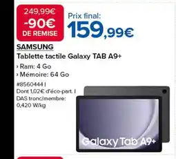 Costco SAMSUNG Tablette tactile Galaxy TAB A9+ offre