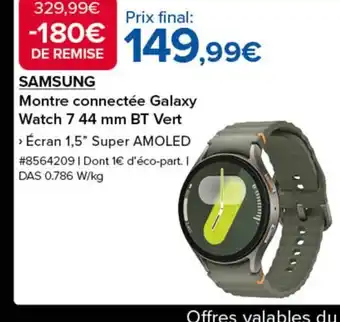 SAMSUNG Montre connectée Galaxy Watch 7 44 mm BT Vert