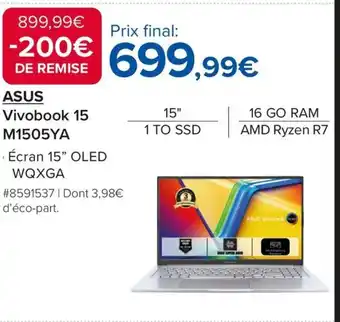 Costco ASUS Vivobook 15 M1505YA offre