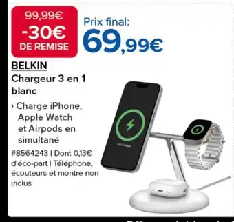 Costco BELKIN Chargeur 3 en 1 offre