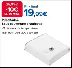 Costco MEDISANA Sous-couverture chauffante offre