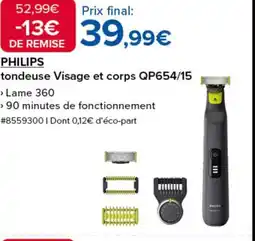 Costco PHILIPS tondeuse Visage et corps QP654/15 offre