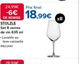Costco STOLZLE Set 8 verres de vin offre