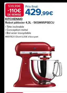 Costco KITCHENAID Robot pâtissier -5KSM95PSECU offre