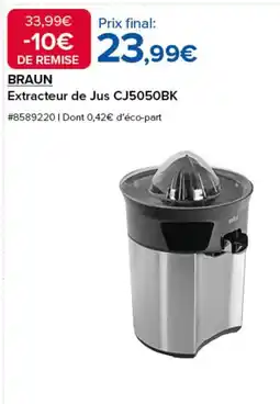 Costco BRAUN Extracteur de Jus CJ5050BK offre