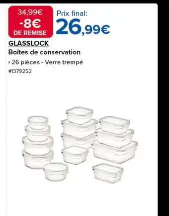 Costco GLASSLOCK Boîtes de conservation offre