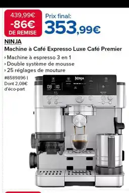 Costco NINJA Machine à Café Expresso Luxe Café Premier offre