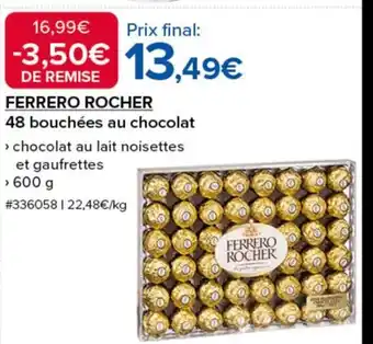 Costco FERRERO ROCHER 48 bouchées au chocolat offre